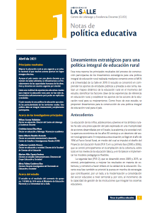 Notas de Política Educativa